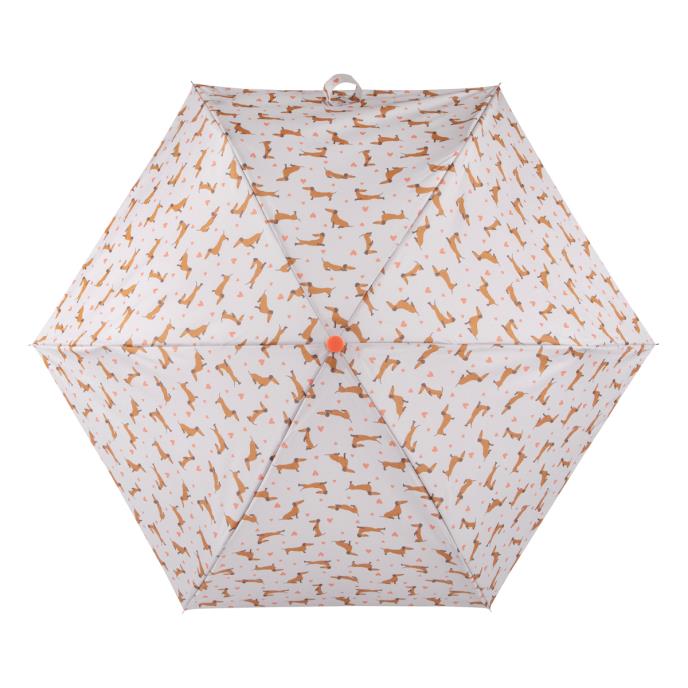 totes ECO-BRELLA® & Matching Bag in Bag Umbrella Shopper Dachshund Hearts (3 Section) Extra Image 3